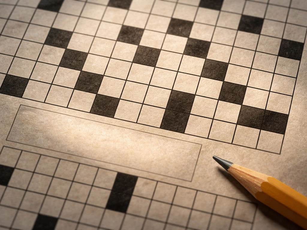 Close-up of a crossword grid with a highlighted clue area, suggesting the question asks for a U.S. state.